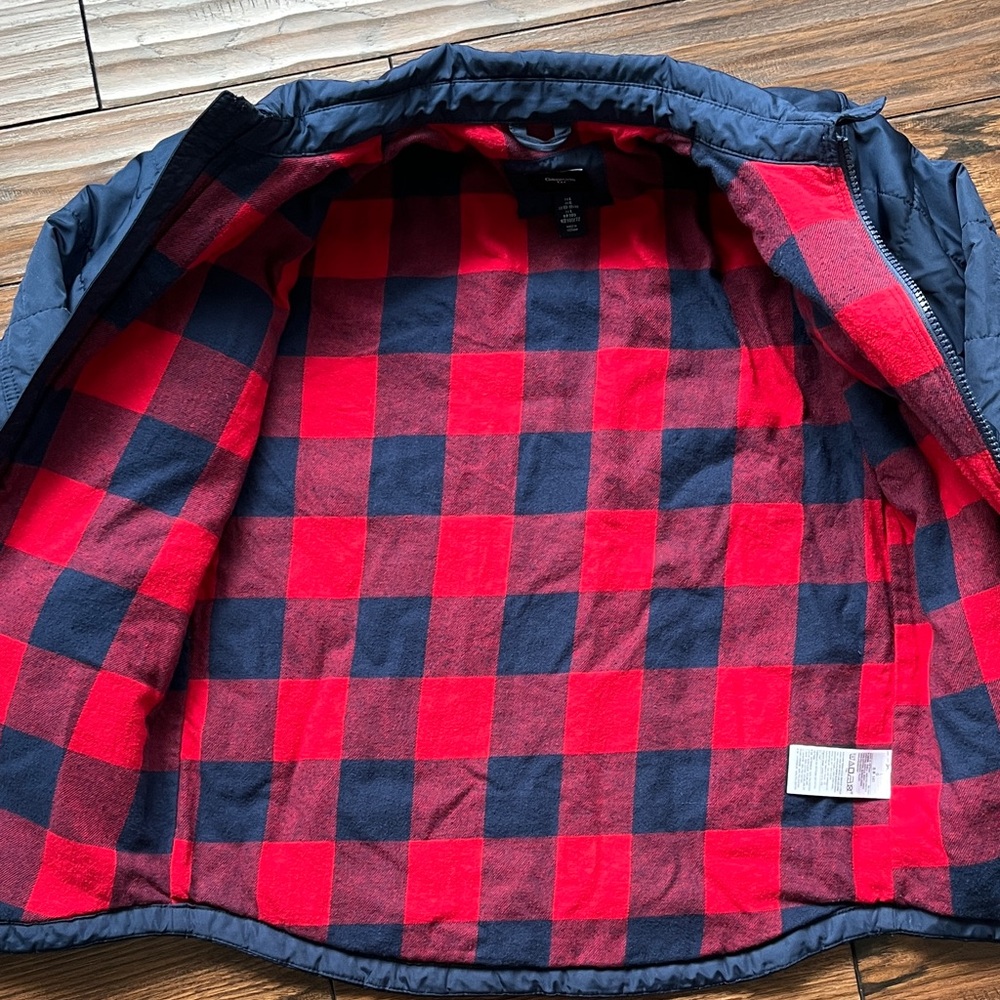 GAP Boy’s Navy Quilted Shirt Jacket - Picture 3 of 4